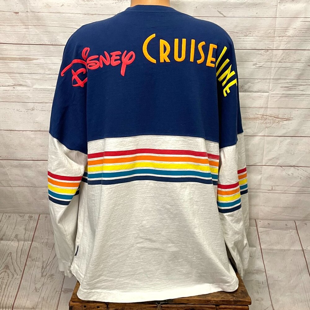 Disney Cruise Line Rainbow Stripe Spirt Jersey